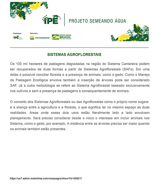 Boletim Técnico - Agrofloresta