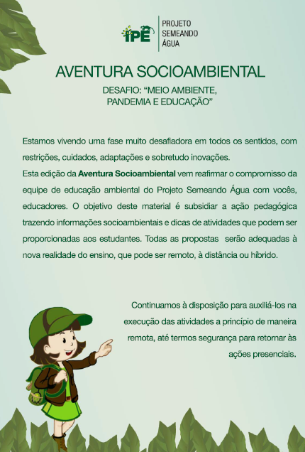 Aventura Socioambiental – Meio Ambiente, Pandemia e Educação