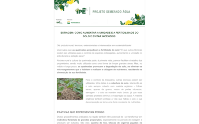Boletim Técnico – Estiagem e Incêndios