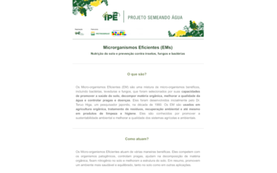 Boletim Técnico – Microrganismos Eficientes (EMs)